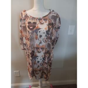 Secret Treasures Sleepwear/Nightgown Size 2X/3X Women's Long sleeve Dog Pattern
